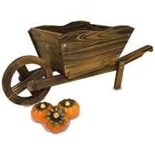 Amazon.es: Carretilla De Madera Para Jardin