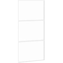 Porta Scorrevole In Vetro ESG E Alluminio - 102,5x205 Cm Bianca, Per Interni Moderni