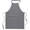 Full Length Apron Chef Kitchen Restaurant Cooking Cover,, GREY COLOR, THICK COTTON BLEND