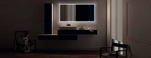 LED Badezimmerspiegel BADSPIEGEL Wandspiegel Lichtspiegel 020 (Breite: 130 x Höhe: 70 cm) - 2