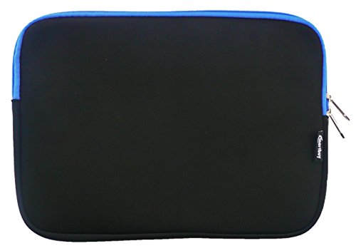 Emartbuy Medion Akoya E1239T 10.1 Zoll Laptop Laptop Schwarz / Blau Wasserdicht Neopren weicher Reißverschluss Kasten Abdeckung Sleeve With Blau Innere & Zip ( 10-11 Zoll Tablet / Netbook ) - 2