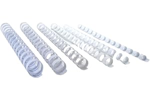 BIND2GO White Plastic Binding Comb PVC 6mm 14 Rings A5 Box of 25