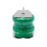 vhbw NiMH Ersatz Knopfzellen-Akku (2X Zelle) Typ V40H 40mAh 2.4V passend für Modellbau-Akkus, Solar-Leuchten UVM.
