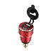 Produktbild FFGGO Autoladegerät Dual USB Ladegerät Aluminiumlegierung Shell Motorrad 12-24 V 4.2A Voltmeter für BMW Motorrad Ducati EU Steckdose