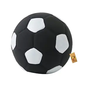 Foodie Puppies Natural Latex Rubber Squeaky Black Football Dog Toy | Small to Medium Dogs & Puppy | Durable, Fetch & Chew Safe Play Toy | Reduce Separation Anxiety