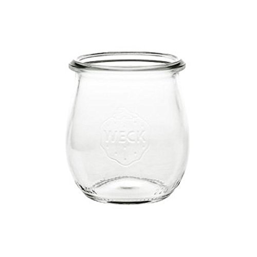 Viva Haushaltswaren – 6 x kleines Weckglas/Einmachglas 220 ml mit Deckel in in Tulpenform, leeres Rundrandglas zum Einkochen – als Vorspeisenglas, Dessertglas (inkl. Klammern, Ringen & Trichter) - 4