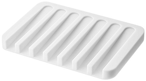 YAMAZAKI home Porte-Savon en Silicone avec système d'écoulement d'eau excédentaire