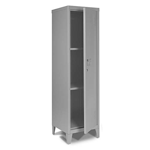 IDMarket - Armoire vestiaire Stella en métal grise