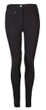 GS Equestrian Women's Silicone Knee Jodhpurs - Black, Size UK 10