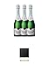 Produktbild Cantor Cuvee alkoholfreier Sekt 3 x 0,75 Liter + Schiefer Glasuntersetzer eckig ca. 9,5 cm Durchmesser