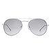 Produktbild JIMHALO Klar Flieger Sonnenbrille Klassisch Flach Getönt Linse Metall Brillen Damen Herren(Silber/Gradient Grau) Flieger