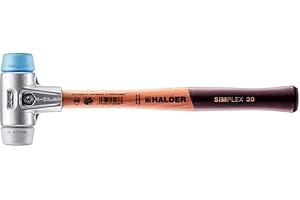 Simplex Schonhammer, TPE-soft / TPE-mid; mit Aluminiumgehäuse und hochwertigem Holzstiel | D=30 mm | 3113.030