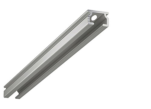 GARDUNA 120cm eckige Gardinenschiene | silber | Aluminium | vorgebohrt | Schleuderschiene - 3