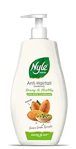 Nyle Naturals Strong & Healthy Anti Hairfall 2 In1 Shampoo With Active Conditioner, With Almonds And Green Gram Sprouts, Gentle and soft shampoo , PH balanced and Paraben free, For Men and Women, 800ml