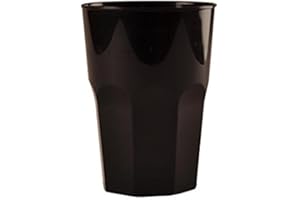 ADISERVE 20 Gobelets Mojito en plastique réutilisables noirs