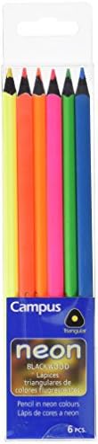 Campus University Neon Colouring Pencils, 6X