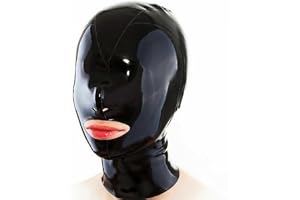 WBAODAN Vuxen latex huva mask latex huvudbonad med dragkedja bak för halloween fest klubbkläder kostymer boll cosplay