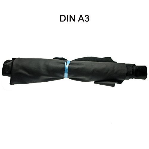 Lederreste Lederstücke extragroß A3 1kg Varianten von schwarzen Farbtönen , alle Stücke mind. DIN A3 groß von Langlauf Schuhbedarf