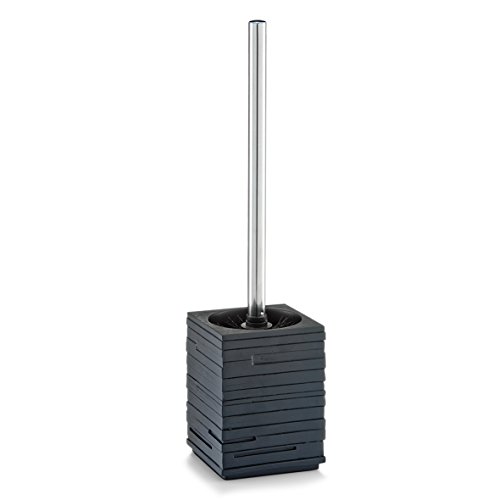 Zeller 18319 WC-Bürste "Schiefer", Polyresin, 9,5 x 9,5 x 38,5 cm, schwarz