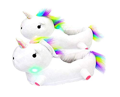Preisvergleich Produktbild AJOYCN Cartoon-Hausschuhe, dreidimensional, Plüsch, Einhorn, warme Winterschuhe, Baumwolle