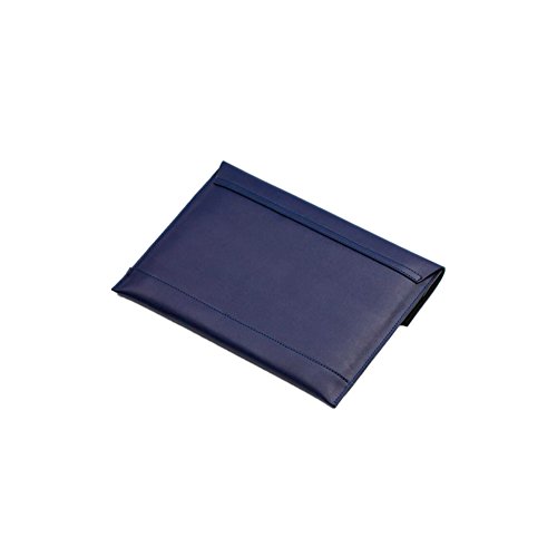 Haodasi Rindsleder Laptop+Ladegerät Ärmel Hülle Deckel w/Schnalle für Macbook Air 12″13.3″15″ Color Blue Size 12″ - 3