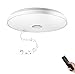 Produktbild Bluetooth Deckenleuchte mit Fernbedienung und Bluetooth Lautsprecher 30W Ø 40CM für Wohnzimmer, Schlafzimmer, Küche (Weiß) X5101B-30W-LY