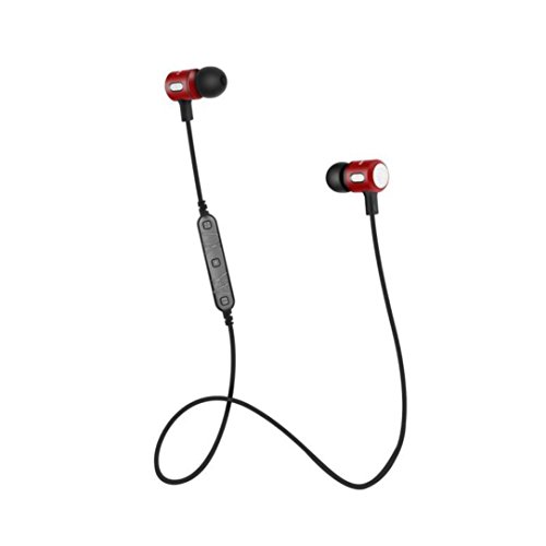 Kolylong Bluetooth Wireless Sport Earphones In Ear Stereo Headphone Headset For iPhone 7, Samsung, HTC, LG, Sony (Red)