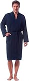 saunamantel herren waffelpique Vielseitig einsetzbarer Duschmantel als perfekter Begleiter für einen Kaffee am Morgen oder nach einem erholsamen Bad eignet sich ideal zum Entspannen für Zuhause, Sauna, Schwimmbad, Spa oder Hotel