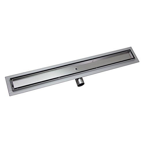 MCTECH ® 50 cm di 120 cm scarico a pavimento in acciaio inox piastrellabile  Griglia Per Doccia Con Fissaggio A Pavimento Sifone Piatto Canale di scarico a pavimento, Type ?, 100cm
