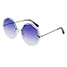 Produktbild Haodasi Randlose Sonnenbrille Polygonal Geschenke Gläser Linsen Metallrahmen Anti-UV Schutz Retro Geometrie Linsen
