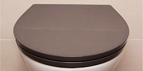 WC Sitz schiefergrau Bullseat 1.2 Design • Absenkautomatik / Softclose • abnehmbar • easyclean • Toilettendeckel • Klobrille • hochwertiges Duroplast