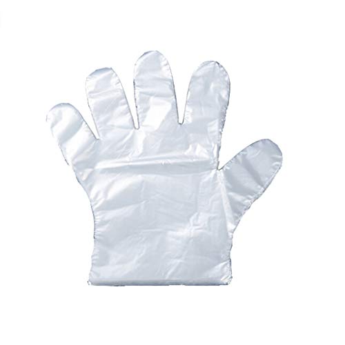 Preisvergleich Produktbild Handschuhe Einweg-Handschuhe Film Haushalts Küche Lebensmittel Verdickt Transparente PE-Kunststoff-Handschuhe 100 Paket (UnitCount : 100)