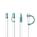 Price comparison product image [4-Piece] FRTMA for Apple Pencil Cap / Apple Pencil Tip Cover / Lightning Cable Adapter Tether / Apple Pencil Cap Holder for iPad Pro Pencil, Ice Sea Blue