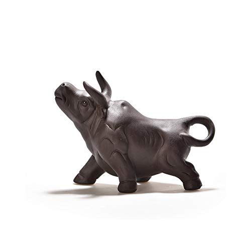 Chinese Yixing Zisha Tea Pet - Handmade Gongfu Purple Tea pet Accessories Kung Fu Tea Tray Decoration, Ceramic Teapots Tea Set,A for Tea Lovers (Cattle)