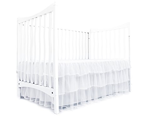 Tadpoles Triple Layer Tulle Crib Skirt in White