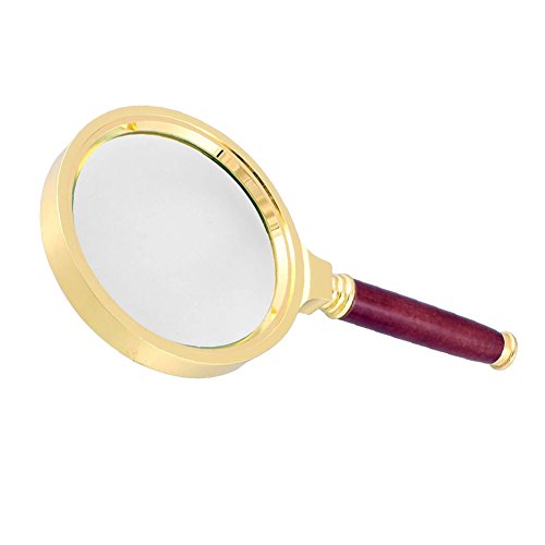 Rokoo 12X   13X   14X   15X Lupa Lente   ptica Palo de Rosa Handle Gold Tone LupaComprobar seriamente y empaquetar mejor antes de enviar  Puede ser utilizado para la inspecci  n cercana de art  culos como sell