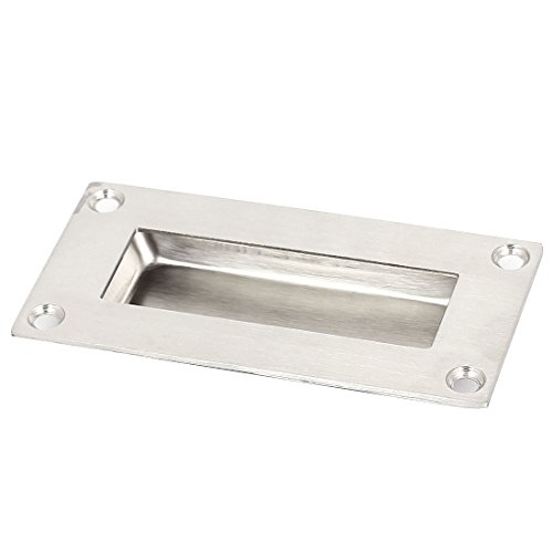 examen - Acier inoxydable-Rectangle-Poignée de porte encastrable Hardware Tirette de chasse d'eau