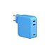 Produktbild Lumsing Quick Charge 3.0 35W USB Ladegerät Wand Ladeadapter, 1 Port QC3.0 + 2 Port mit Smart IC Technologie Wall Charger für iPhone7/ 7Plus, iPad, HTC One A9/M9, Nexus 6, LG G5 V10 ,Smartphones Tablets und andere USB-ladende Geräte (Blau)