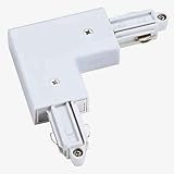 Farbe: weiß Eckverbinder für 1-Phasen HV-Stromschiene, Aufbauversion, Erde innen, weiß