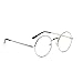 Produktbild Republe Unisex koreanische Weinlese-Brillen-runder Metallrahmen Brille-freies Objektiv-Augen-Glas-Zubehör