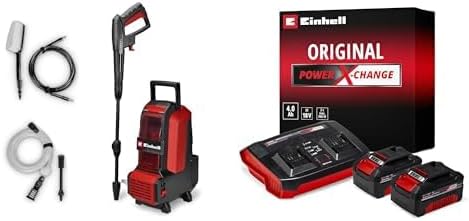 Einhell HYPRESSO 36/105, Akülü Yüksek Basınçlı Yıkama Makinesi + 18V 2 x 4,0 Ah PXC Twincharger Kit, Akü ve Şarj Cihazı