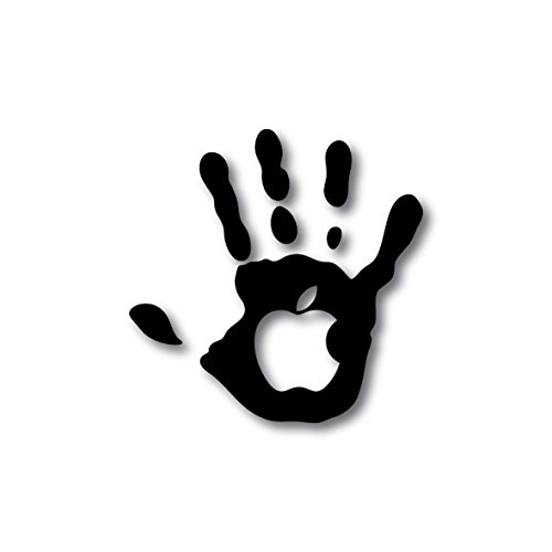 decorsfuk.co Mano para MacBook de Vinilo Pegatinas de Palmera, Color Negro