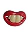 BABY DUMMY SOOTHER PACIFIER FUNNY TEETH NOVELTY 4 FRONT TEETH