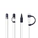 Price comparison product image [4-Piece] FRTMA for Apple Pencil Cap / Apple Pencil Tip Cover / Lightning Cable Adapter Tether / Apple Pencil Cap Holder for iPad Pro Pencil, Midnight Blue