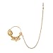 I Jewels Traditional Gold Plated Nose Ring/Nath with Chain For Women NL07 RS.349.00