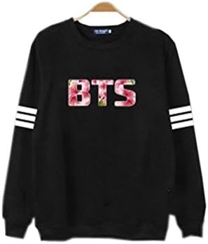 SHINING EASYBUY KPOP Spring Sweatshirt BTS Rap Monter Suga V Jin Pullover (S bust:88-92cm, SUGA Black)