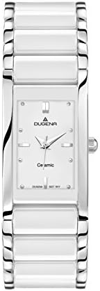 DugenaDugena Damen Quarz-Armbanduhr, Keramik, Gehärtetes Mineralglas, Quadra Ceramica