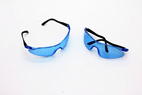 Yalulu 2Pcs Kids Children's Blue Resilient Shatterproof Outdoor Game Protective Goggles Safety Glasses Eyewear for Nerf N-Strike Elite Gun Toy Gun Game Eye Protection