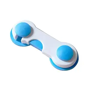 TONY STARK 8 pcs Baby Safety Locks | Child Proof Cabinets, Drawers, Appliances, Toilet Seat, Fridge and Oven | Tools Not Required | Uses Dual Adhesive Tape (Blue & White)