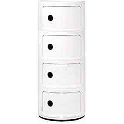 Kartell Componibili, Plastique, Plastique, Blanc, 32x32x77 cm
